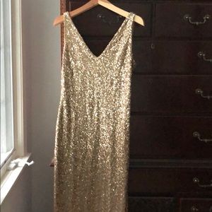 Glamorous gold sequin Ralph Lauren gown. Size 12